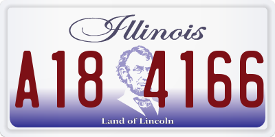 IL license plate A184166