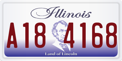 IL license plate A184168