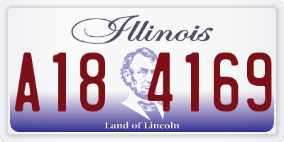 IL license plate A184169