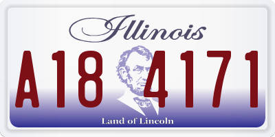 IL license plate A184171