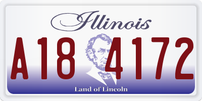IL license plate A184172