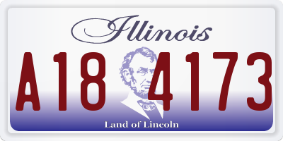 IL license plate A184173