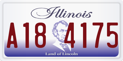 IL license plate A184175