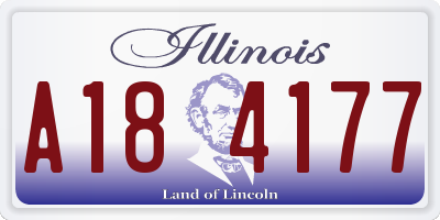 IL license plate A184177