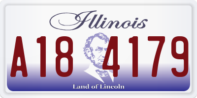 IL license plate A184179