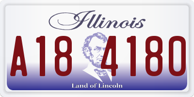IL license plate A184180
