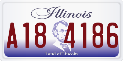 IL license plate A184186