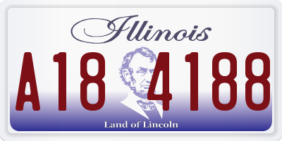 IL license plate A184188