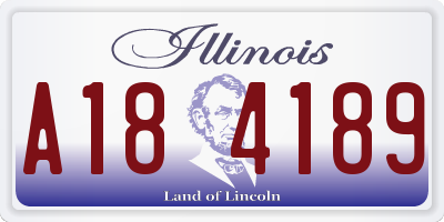 IL license plate A184189