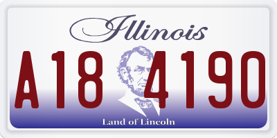 IL license plate A184190