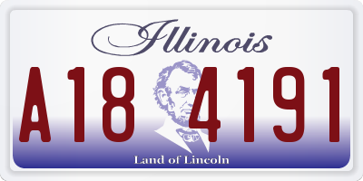 IL license plate A184191