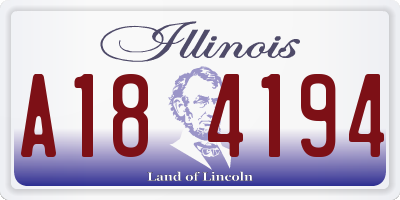 IL license plate A184194