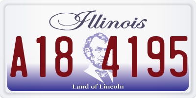 IL license plate A184195