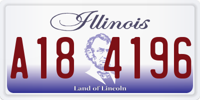 IL license plate A184196