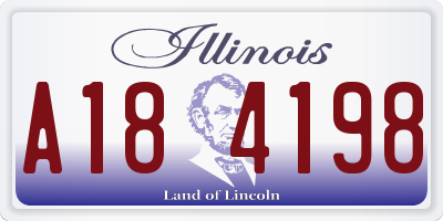 IL license plate A184198