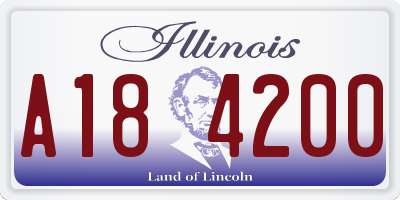 IL license plate A184200