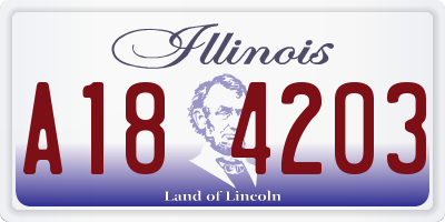 IL license plate A184203