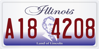 IL license plate A184208