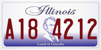 IL license plate A184212