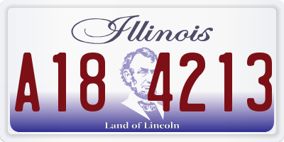 IL license plate A184213