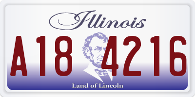 IL license plate A184216