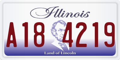 IL license plate A184219