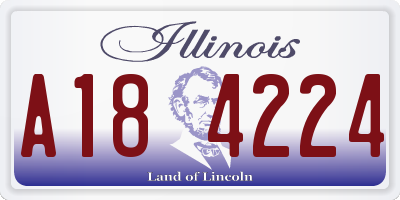IL license plate A184224
