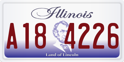 IL license plate A184226