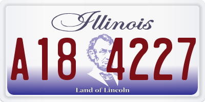 IL license plate A184227
