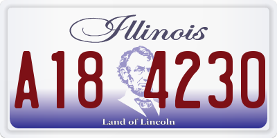IL license plate A184230