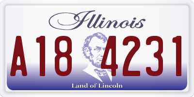 IL license plate A184231