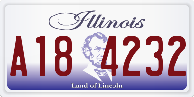 IL license plate A184232
