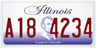 IL license plate A184234