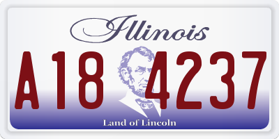 IL license plate A184237