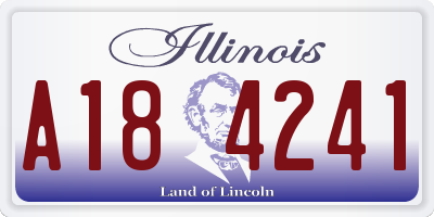 IL license plate A184241
