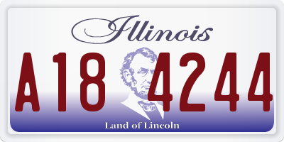 IL license plate A184244