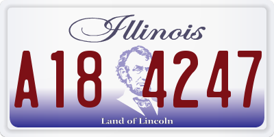 IL license plate A184247