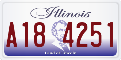 IL license plate A184251