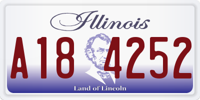 IL license plate A184252