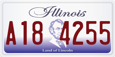 IL license plate A184255