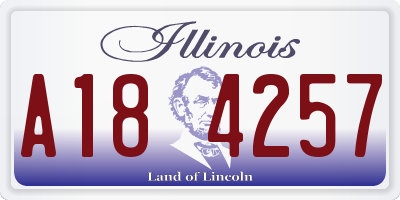 IL license plate A184257