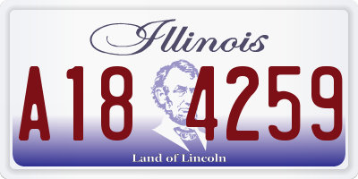 IL license plate A184259