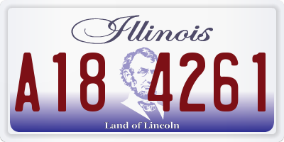 IL license plate A184261