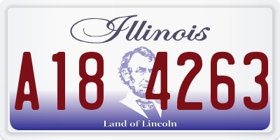 IL license plate A184263