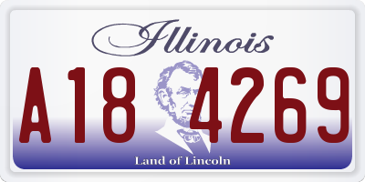 IL license plate A184269