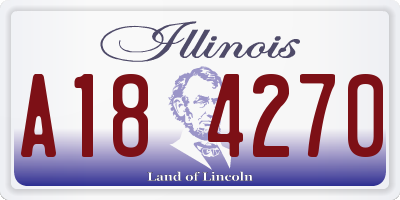IL license plate A184270