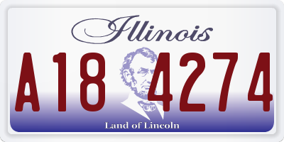 IL license plate A184274