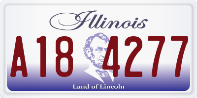 IL license plate A184277