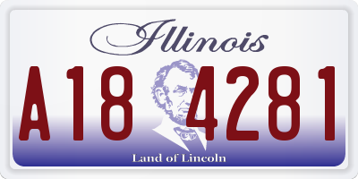 IL license plate A184281