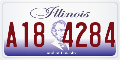 IL license plate A184284
